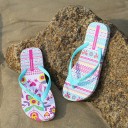 Dame flip-flops med print 4