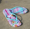 Dame flip-flops med print 5