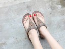 Dame flip-flops med rhinsten 4