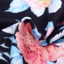 Dame forårs- og efterårs bomberjakke med blomsterprint Lynlås Ståkrave Tætsiddende pasform Polyester og spandex 11
