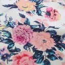 Dame forårs- og efterårs bomberjakke med blomsterprint Lynlås Ståkrave Tætsiddende pasform Polyester og spandex 16