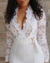 Dame formel jumpsuit med blonder A2147 2