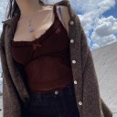 Dame gennemsigtig tanktop, brun 3