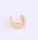 Dame glat ørering til kanten af øret Kræver ikke piercing Bred åben ring Blank overflade Smykkemetal Mål 1,2 x 0,8 cm 2