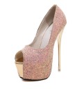 Dame glimmer platform pumps J1802 1