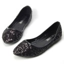 Dame glitrende ballerinaer med pailletter J1800 6