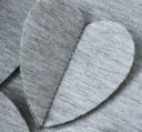 Dame grå sweatshirt med 3D hjerter på forsiden Rund halsudskæring Kort lynlås på ryggen Lange ærmer Melange bomuldsstof 6