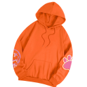 Dame hoodie med lommer Enfarvet hoodie med kaninmønster på ryggen Blødt polyester Komfortabel fritidsstil i forskellige farver 2