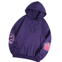 Dame hoodie med lommer Enfarvet hoodie med kaninmønster på ryggen Blødt polyester Komfortabel fritidsstil i forskellige farver 6