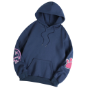 Dame hoodie med lommer Enfarvet hoodie med kaninmønster på ryggen Blødt polyester Komfortabel fritidsstil i forskellige farver 7