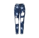 Dame jeans med revnede ben og stjerner 4