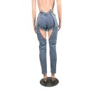 Dame jeans med revner A6 4