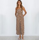 Dame jumpsuit med polkaprikker og stropper A2089 3