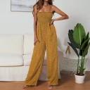 Dame jumpsuit med polkaprikker og stropper 6