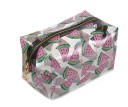 Dame kosmetik taske Gennemsigtig med farverigt tryk Firkantet form Lynlås med metal slider PVC 18 x 10 x 11 cm Til kosmetik og rejser 4