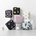 Dame kosmetikataske Lille firkantet pose til hygiejnebind og småting Lynlås Sjovt print Polyester 13 x 13 x 4 cm Til tasken 7