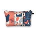 Dame kosmetiketaske med lynlås Etui til make-up og småting Tryk med dyre- og geometriske mønstre Polyester 21,5 x 13 cm 8