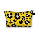 Dame kosmetiketaske med lynlås Etui til make-up og småting Tryk med dyre- og geometriske mønstre Polyester 21,5 x 13 cm 13