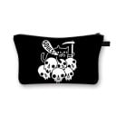 Dame kosmetiketaske med troldmands- og halloweenmotiv 13 x 21,5 cm Flad form med lynlås og løkke Markant tryk Polyester 17