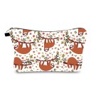 Dame kosmetisk taske med sjovt dyremotiv Motiv lama eller enhjørning eller dovendyr Lynlåslukning Polyester 13,5 x 22 cm 2