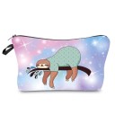 Dame kosmetisk taske med sjovt dyremotiv Motiv lama eller enhjørning eller dovendyr Lynlåslukning Polyester 13,5 x 22 cm 3
