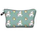 Dame kosmetisk taske med sjovt dyremotiv Motiv lama eller enhjørning eller dovendyr Lynlåslukning Polyester 13,5 x 22 cm 6