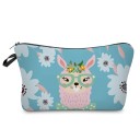 Dame kosmetisk taske med sjovt dyremotiv Motiv lama eller enhjørning eller dovendyr Lynlåslukning Polyester 13,5 x 22 cm 14