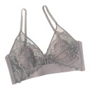 Dame Krajkebralette uden bøjler med V-udskæring og gennemsigtig netstof med bredt bånd og tynde stropper 5