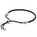 Dame læderarmbånd med perle P153 3