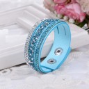 Dame læderarmbånd med sten H565 9