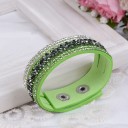 Dame læderarmbånd med sten H565 3