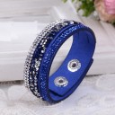 Dame læderarmbånd med sten H565 6