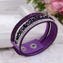 Dame læderarmbånd med sten H565 8