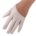 Dame læderhandsker til halv håndflade Universel størrelse Syntetisk læder Polyester Spandex Stilfulde korte handsker til elegant outfit 4