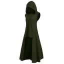 Dame lang ærmeløs hoodie med hætte og snore Asymmetrisk snit kortere foran og længere bagpå Udvidet bund Polyester 4