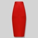 Dame lang pencil nederdel med høj talje Tætsiddende snit med lynlås og slids bagpå Elastisk materiale af nylon og spandex 2