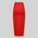 Dame lang pencil nederdel med høj talje Tætsiddende snit med lynlås og slids bagpå Elastisk materiale af nylon og spandex 15
