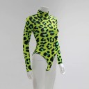 Dame leopard-body med lange ærmer 2
