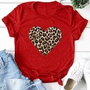 Dame leopard-hjerte-t-shirt 4