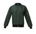 Dame let bomberjakke til forår og efterår Ribbet krave og kanter Lynlåslomme på ærmet Sidelommer Metal lynlås Fôr Polyester 3
