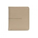 Dame lille foldbar pung i ægte læder 10,8 x 9,8 x 0,6 cm Gennemsigtigt vindue til dokumenter Lommer til kort Tynd profil Runde hjørner 4