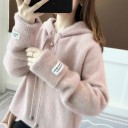 Dame lodden sweater med hætte 4