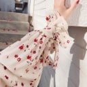 Dame løs bluse med blomsterprint 6