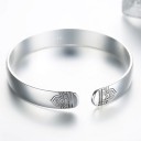 Dame massiv åben armbånd A1658 4