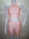 Dame mesh crop top og nederdel 12
