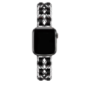 Dame metalrem til Apple Watch 38 mm 40 mm 41 mm til Series 1 2 3 4 5 6 7 8 9 SE Elegant metalarmbånd til smartwatches 3