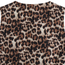 Dame mode vest med leopardmønster V-udskæring Knaplukning Stilfuld vest i let polyester Elegant dyremønster 3