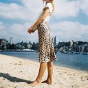 Dame nederdel med leopardprint G2 2