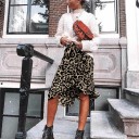 Dame nederdel med leopardprint 1