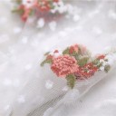 Dame nylonsokker med blomster 5